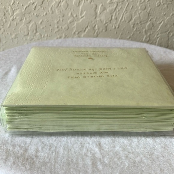 Kate Spade: Mint Green 20 Cocktail Napkins- Musings- 4 quotes- 5”x5” - Picture 14 of 15